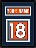 Denver Nameplate & Number (Back) - Home Orange (2012-2023) - Triple Mat 3