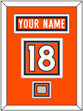 Denver Nameplate & Number (Back) With Super Bowl Jersey Patch - Home Orange (2012-2023) - Triple Mat 2