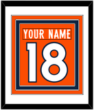 Denver Nameplate & Number (Back) Combined - Home Orange (2012-2023) - Triple Mat 1