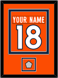 Denver Nameplate & Number (Back) Combined With Super Bowl Jersey Patch - Home Orange (2012-2023) - Double Mat 2