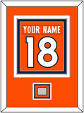 Denver Nameplate & Number (Back) Combined With Super Bowl Jersey Patch - Home Orange (2012-2023) - Triple Mat 2