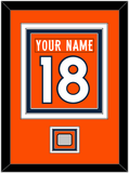 Denver Nameplate & Number (Back) Combined With Super Bowl Jersey Patch - Home Orange (2012-2023) - Triple Mat 2