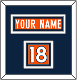 Denver Nameplate & Number (Shoulder) - Home Orange (2012-2023) - Triple Mat 3