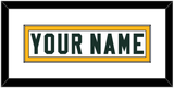 Green Bay Nameplate - Road White - Single Mat 1