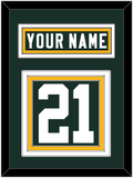 Green Bay Nameplate & Number (Back) - Home Green - Triple Mat 2