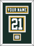 Green Bay Nameplate & Number (Back) With Super Bowl Patch - Home Green - Triple Mat 2
