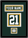 Green Bay Nameplate & Number (Back) With Super Bowl Patch - Home Green - Triple Mat 2