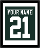 Green Bay Nameplate & Number (Back) Combined - Home Green - Single Mat 1