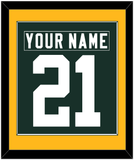 Green Bay Nameplate & Number (Back) Combined - Home Green - Single Mat 2