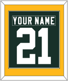 Green Bay Nameplate & Number (Back) Combined - Home Green - Single Mat 2
