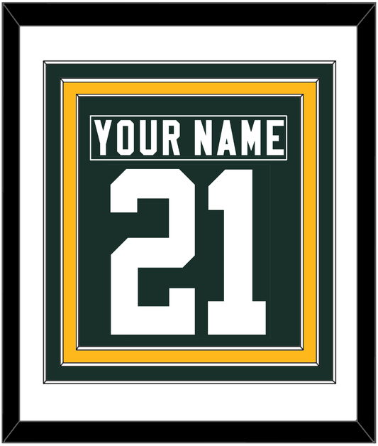 Green Bay Nameplate & Full-Size Number - Combined