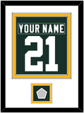 Green Bay Nameplate & Number (Back) Combined, With Super Bowl Jersey Patch - Home Green - Double Mat 1