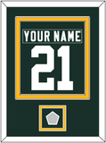 Green Bay Nameplate & Number (Back) Combined, With Super Bowl Jersey Patch - Home Green - Double Mat 2