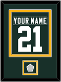 Green Bay Nameplate & Number (Back) Combined, With Super Bowl Jersey Patch - Home Green - Double Mat 2