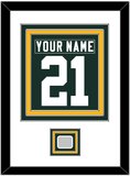 Green Bay Nameplate & Number (Back) Combined, With Super Bowl Jersey Patch - Home Green - Triple Mat 1