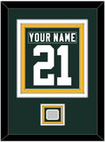 Green Bay Nameplate & Number (Back) Combined, With Super Bowl Jersey Patch - Home Green - Triple Mat 2