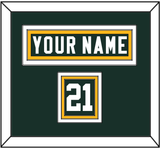 Green Bay Nameplate & Number (Shoulder) - Home Green - Triple Mat 2