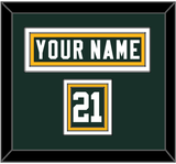 Green Bay Nameplate & Number (Shoulder) - Home Green - Triple Mat 2