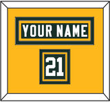 Green Bay Nameplate & Number (Shoulder) - Home Green - Triple Mat 3