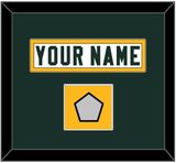 Green Bay Nameplate & Super Bowl Jersey Patch - Road White - Single Mat 2