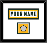 Green Bay Nameplate & Super Bowl Jersey Patch - Road White - Double Mat 1