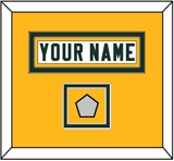 Green Bay Nameplate & Super Bowl Jersey Patch - Road White - Double Mat 4