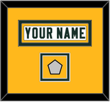Green Bay Nameplate & Super Bowl Jersey Patch - Road White - Double Mat 4