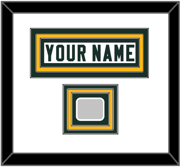 Green Bay Nameplate & Super Bowl Jersey Patch - Road White - Triple Mat 1
