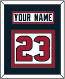 Houston Nameplate & Number (Back) - Road White (2002-2023) - Double Mat 3