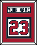 Houston Nameplate & Number (Back) - Road White (2002-2023) - Double Mat 4