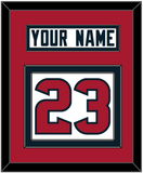 Houston Nameplate & Number (Back) - Road White (2002-2023) - Double Mat 4
