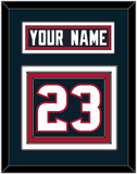 Houston Nameplate & Number (Back) - Home Blue (2002-2023) - Triple Mat 2