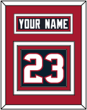Houston Nameplate & Number (Back) - Home Blue (2002-2023) - Triple Mat 3