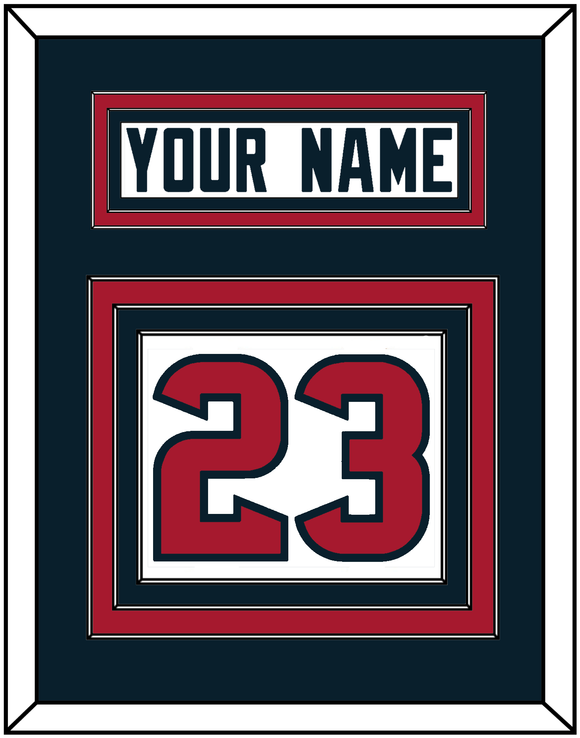 Houston Nameplate & Number (Back) - Road White (2002-2023) - Triple Mat 2