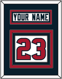 Houston Nameplate & Number (Back) - Road White (2002-2023) - Triple Mat 2