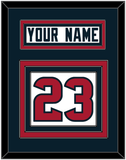 Houston Nameplate & Number (Back) - Road White (2002-2023) - Triple Mat 2