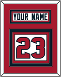 Houston Nameplate & Number (Back) - Road White (2002-2023) - Triple Mat 3