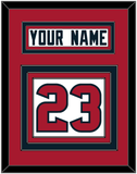 Houston Nameplate & Number (Back) - Road White (2002-2023) - Triple Mat 3