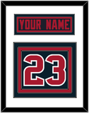 Houston Nameplate & Number (Back) - Alternate Blue (2017-2023) - Triple Mat 1
