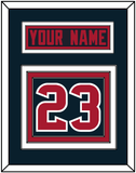 Houston Nameplate & Number (Back) - Alternate Blue (2017-2023) - Triple Mat 2