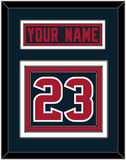Houston Nameplate & Number (Back) - Alternate Blue (2017-2023) - Triple Mat 2