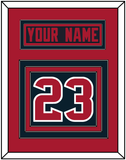 Houston Nameplate & Number (Back) - Alternate Blue (2017-2023) - Triple Mat 4