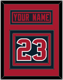 Houston Nameplate & Number (Back) - Alternate Blue (2017-2023) - Triple Mat 4