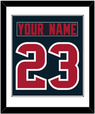 Houston Nameplate & Number (Back) Combined - Alternate Blue (2017-2023) - Single Mat 1