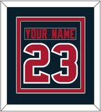 Houston Nameplate & Number (Back) Combined - Alternate Blue (2017-2023) - Double Mat 2