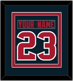 Houston Nameplate & Number (Back) Combined - Alternate Blue (2017-2023) - Double Mat 2