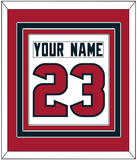 Houston Nameplate & Number (Back) Combined - Road White (2002-2023) - Triple Mat 3