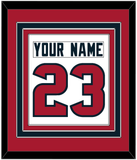 Houston Nameplate & Number (Back) Combined - Road White (2002-2023) - Triple Mat 3