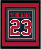 Houston Nameplate & Number (Back) Combined - Alternate Blue (2017-2023) - Triple Mat 3
