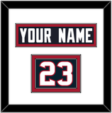 Houston Nameplate & Number (Shoulder) - Home Blue (2002-2023) - Double Mat 1